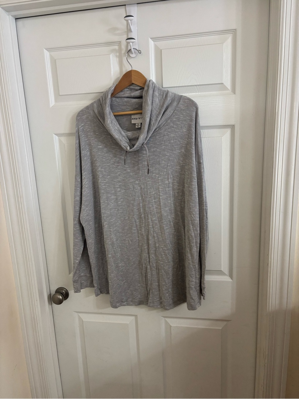 Ava & Viv Light Gray Cowl Neck Sweater